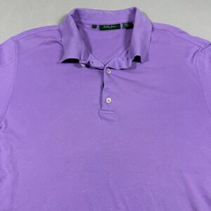 Bobby Jones Mens Purple 100% Cotton Short Sleeve Golf Polo Shirt Large L